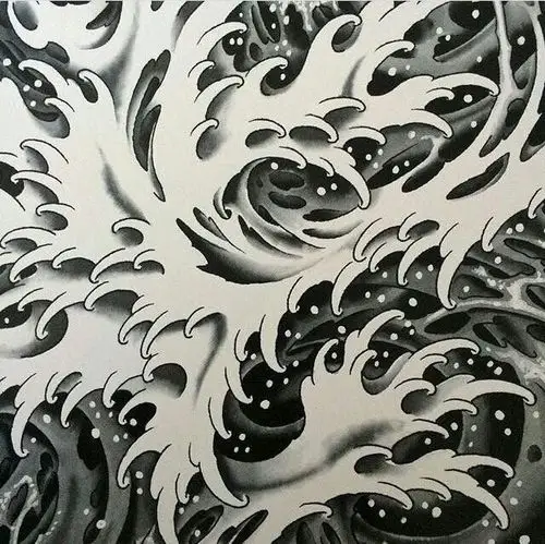 这种素描浪花怎么定位?怎么画?