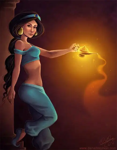阿拉丁神灯人物插画欣赏茉莉公主3