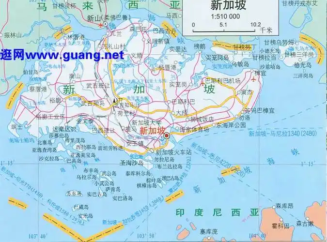 新加坡地图八全图,新加坡地图八高清版下载 - 户外资料网8264.com