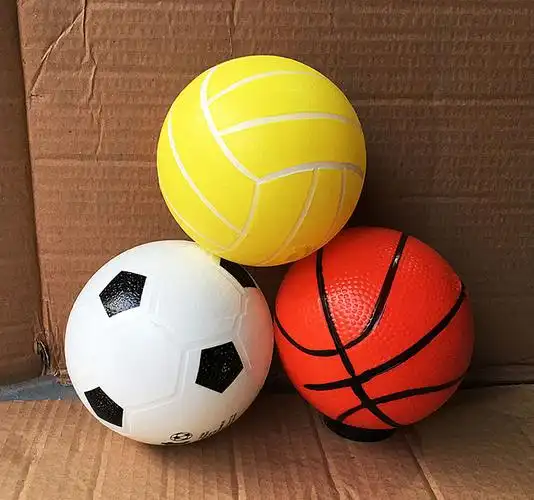儿童玩具小皮球幼儿园专用宝宝充气拍拍球篮球足球1串3个篮球10厘米3