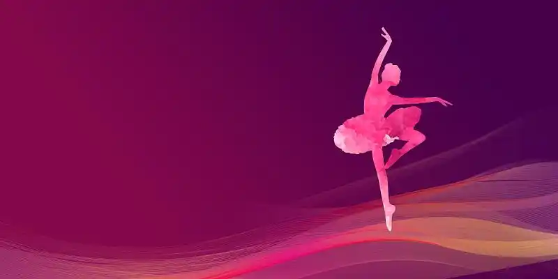 紫色简约舞蹈跳舞女孩跳舞舞蹈展板背景