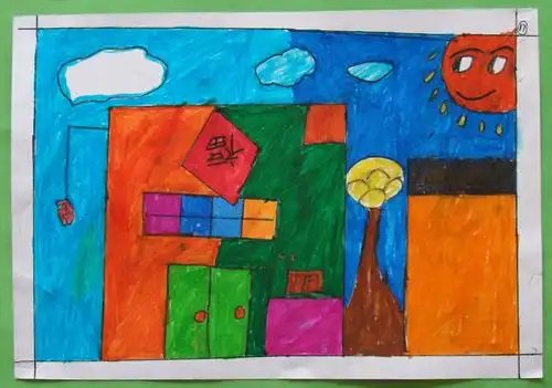 同盛小学二年级绘画作业评比赛