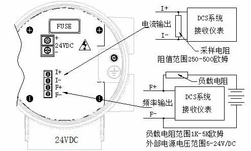 氢氧化铝电磁流量计接线图  ,一体型电磁流量计接线图