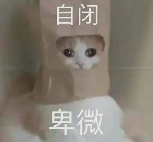 自闭卑微沙雕猫咪表情包斗图表情