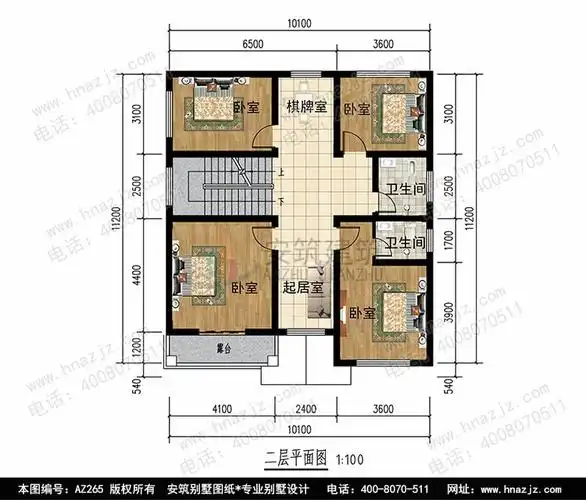 【二层爆款】占地10x11户型实用布局好自建房设计 - 乡村住宅在线