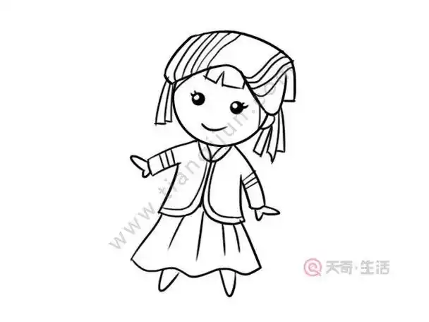 广西少数民族服饰简笔画社会主义核心价值观主题教育活动丨爱上简笔画