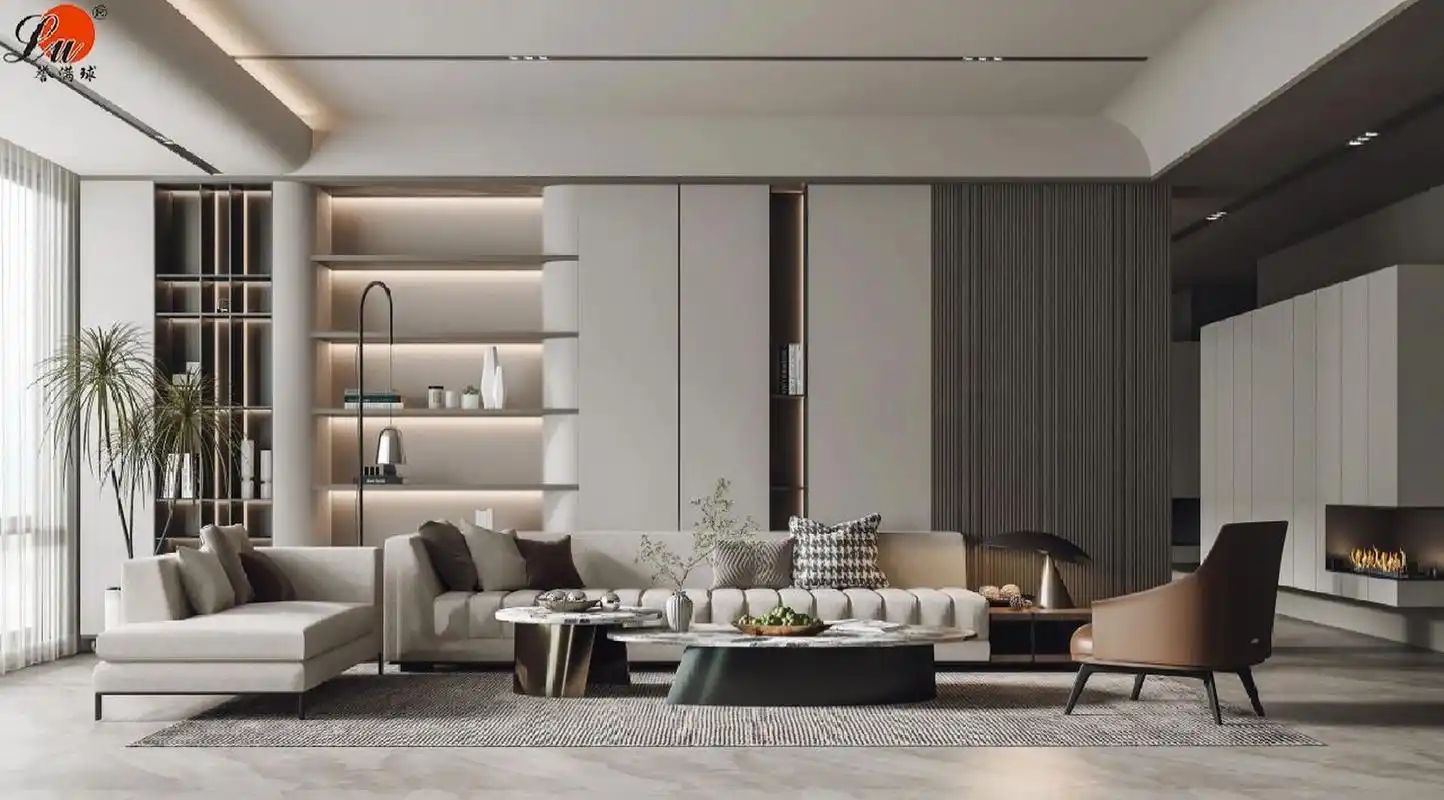 97我们都可以在沙发的后面打造一个展示柜,不会占用家里92很多的