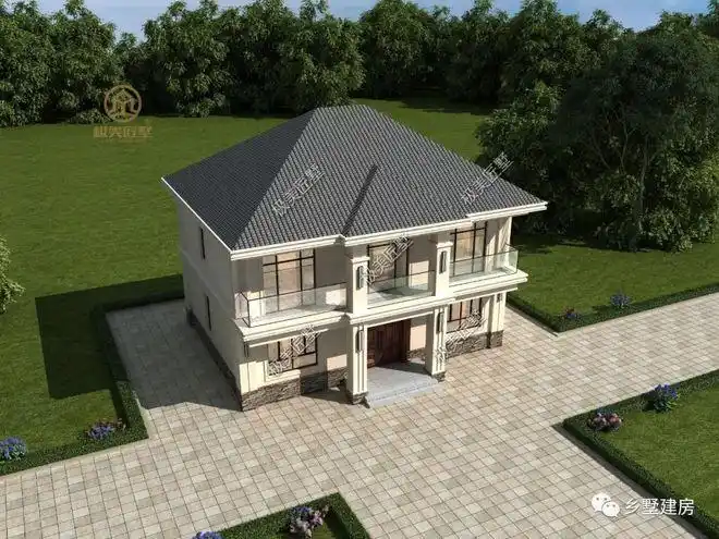 农村二层坡屋顶别墅这样设计清新脱俗喜欢就收藏吧