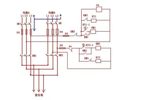 双电源供电时的接线图