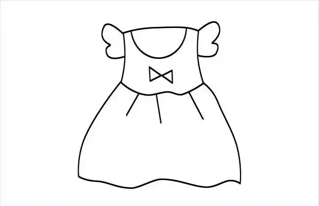 小动物简笔画女生裙子