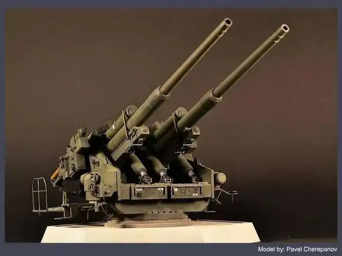 擎天重剑二战德国flak40型128毫米重型高射炮