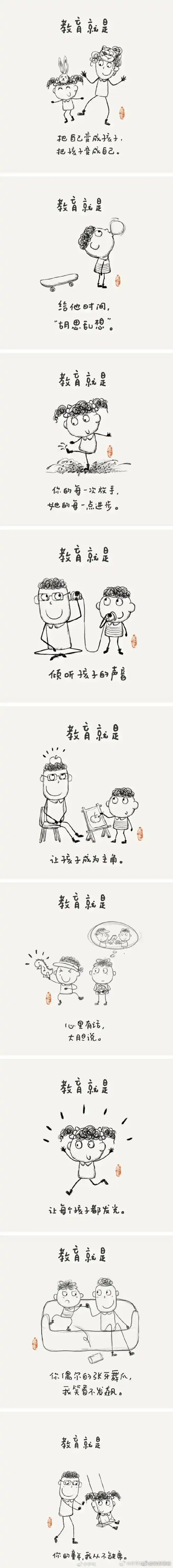网上很火的关于教育的100张漫画,教育就是