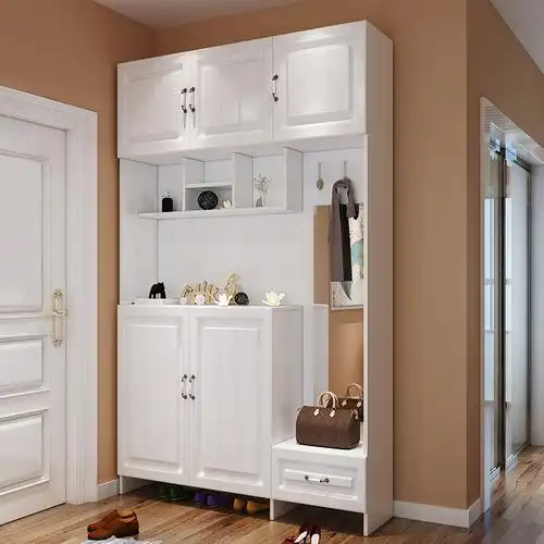 家用门厅柜鞋柜简约现代客厅玄关柜大容量开放式储物柜隔断柜定制