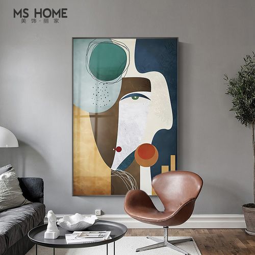 现代简约毕加索装饰画玄关挂画抽象艺术人物画后现代沙发墙画