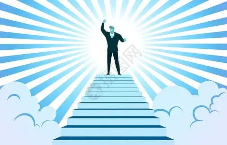 成功的商人举起手来图片素材