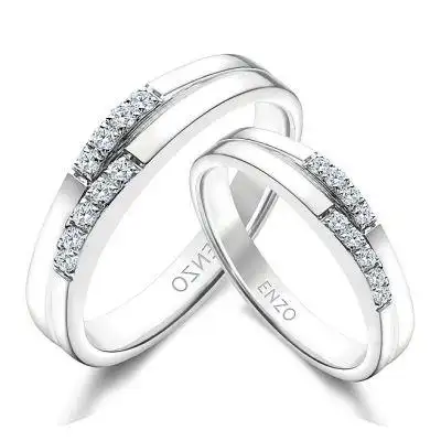 唯一18k白金钻石对戒