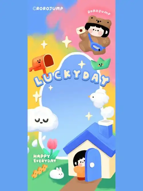 祝愿今后的每一天都有无限的幸运#rorojump肉肉酱  #头像  #手机壁纸