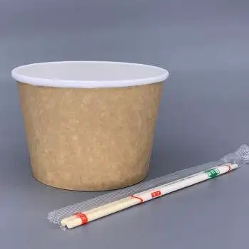 一次性泡面碗配筷子多规格可选加厚牛皮纸带厚盖酸辣粉汤面米线外卖