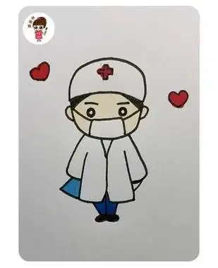 医生人物简笔画步骤图 医生简笔画画法防疫医生简笔画穿防护服简笔画