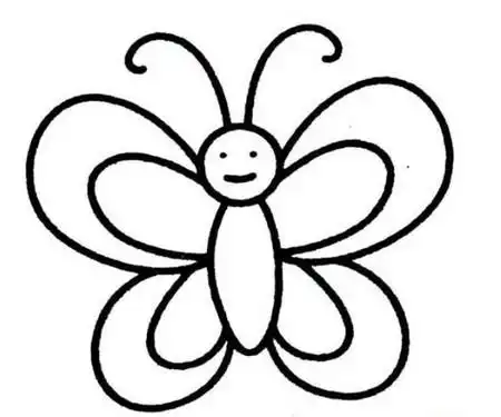 蝴蝶彩色简笔画图片大全 中级简笔画教程-第9张