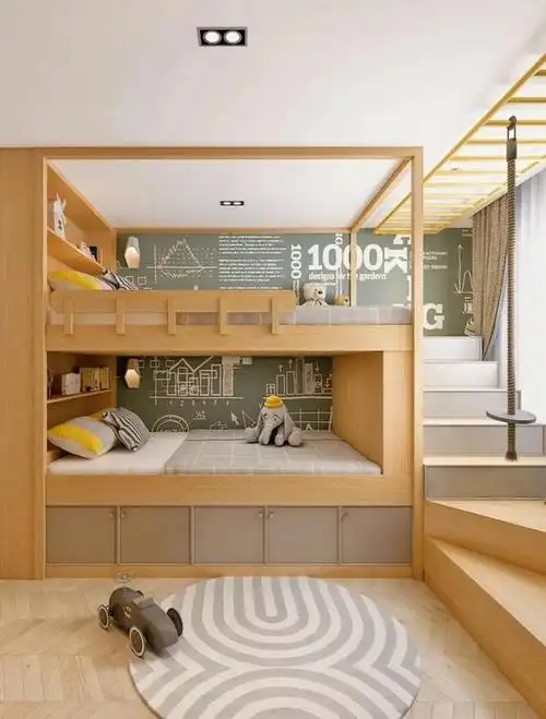儿童房,做榻榻米还是高低床?|收纳|书桌|床板|儿童房设计_网易订阅