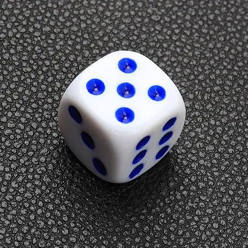骰子色子摇色子18#彩白色筛子ktv筛粒骰盅娱乐塞子圆角红蓝点数