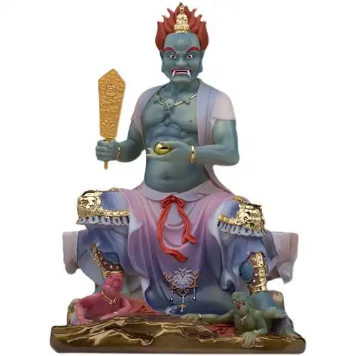 大士汉白玉面然神像普度公焰口王焦面爷面燃鬼王菩萨摆件