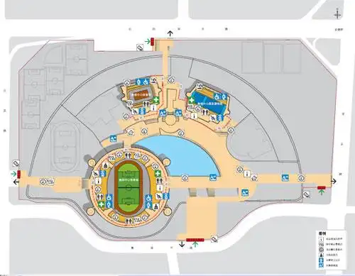资料图片奥体中心体育馆内部结构示意图