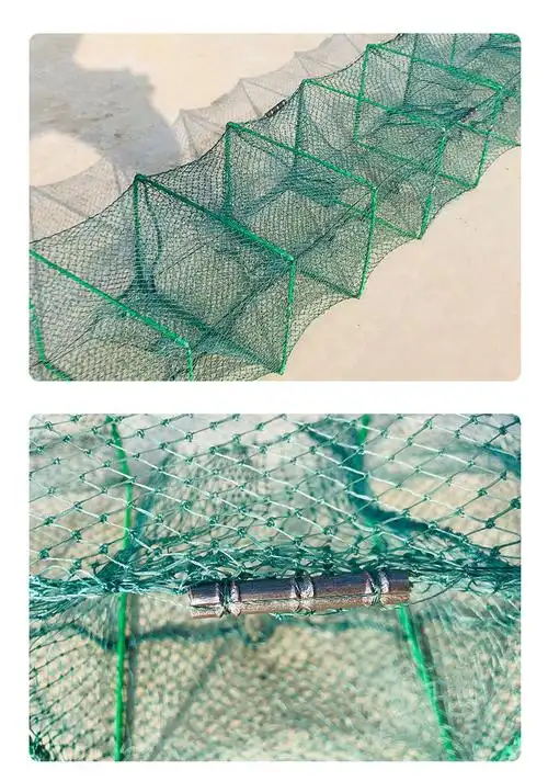 捕大留小虾笼双层捕虾笼虾网渔网全有结网加厚有节龙虾笼捕