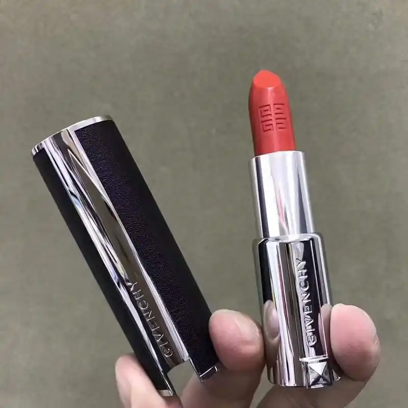 纪梵希小羊皮325橘红试色