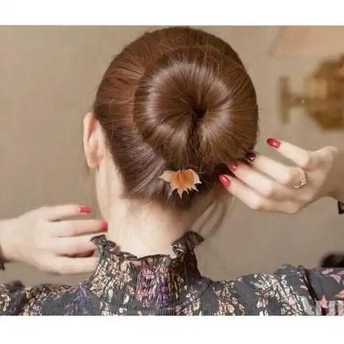 热销头饰 发饰 盘头发 盘头花苞_丸子头盘发器造型器头饰韩国成人百变