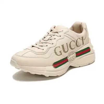 gucci 古驰 女款rhyton系列皮革系带运动鞋老爹鞋 528892 drw00