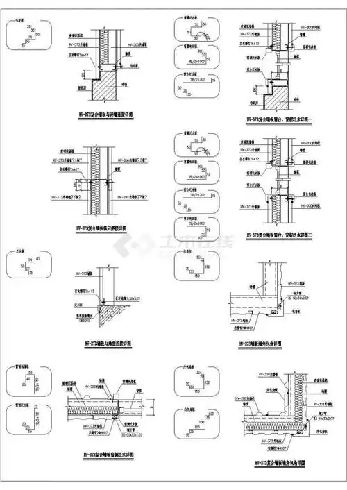 10套外墙外保温建筑构造设计施工详图