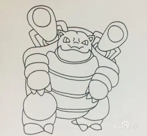 水箭龟的简笔画怎么画