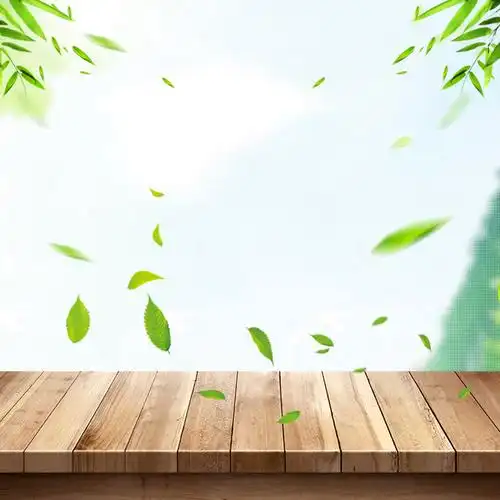 简约漂浮绿叶茶叶psd分层主图背景素材背景