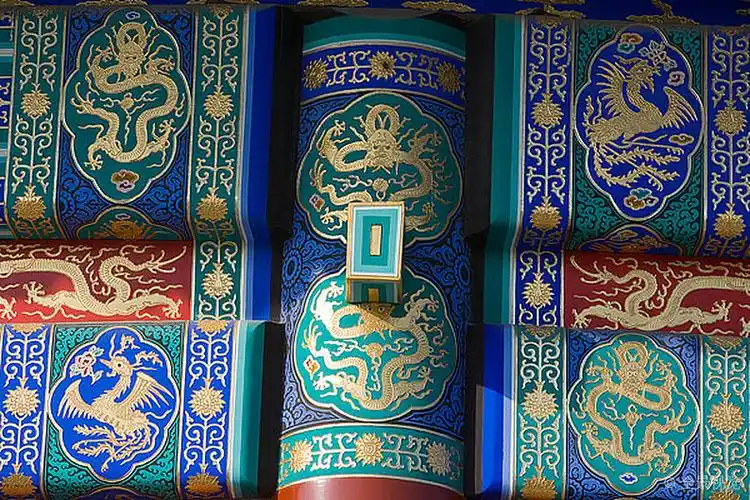 北京天坛建筑上的彩绘_高清图片_全景视觉