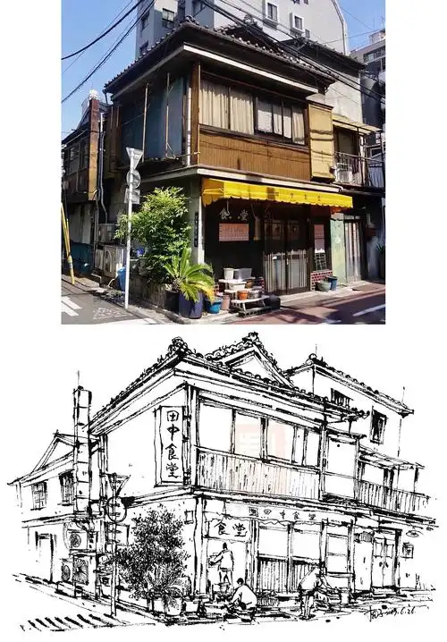 最近的钢笔速写街景作品