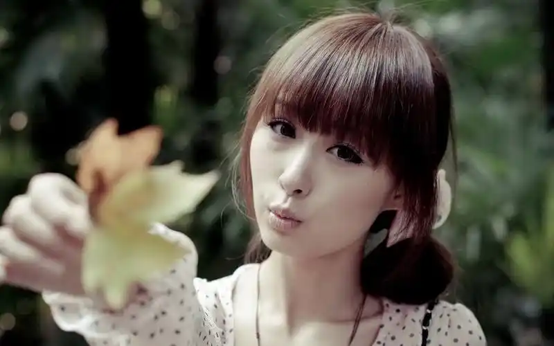 清新美女写真桌面壁纸之漂亮的美女