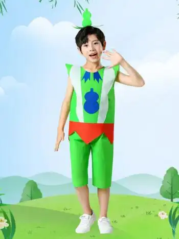 环保衣服材料diy男女童废物利用时装六一儿童秀服装diy手工男孩幼儿园