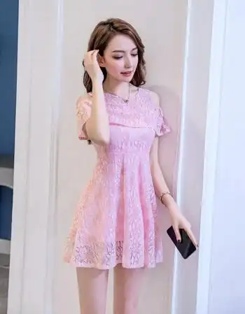 女2018新款夏季韩版气质显瘦夜场性感女装小香风连衣裙仙csn8889 粉色