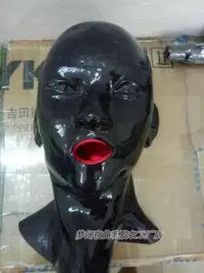 包邮乳胶头套面具 男女款带牙套鼻管 窒息口腔 口暴束缚调教
