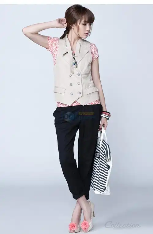 peacebird太平鸟 collection夏季女装翻领马夹ar1020128 白色 m