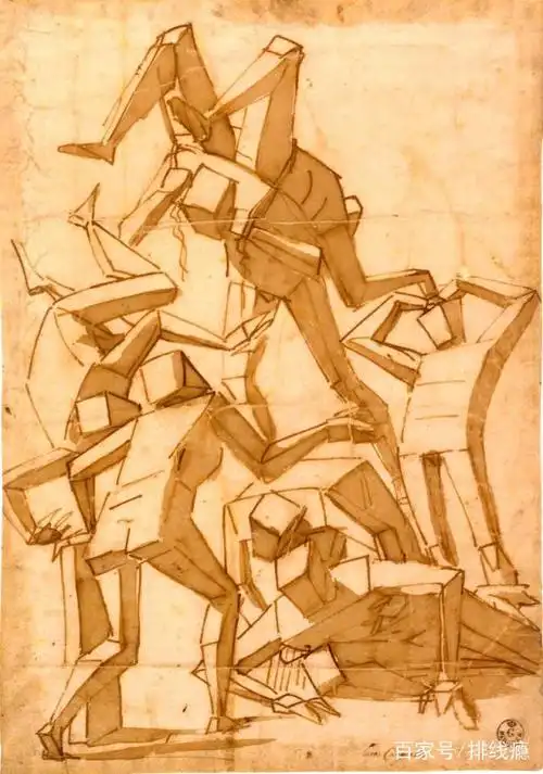 西方大师手稿证明:学素描,学到最后还是学画正方体