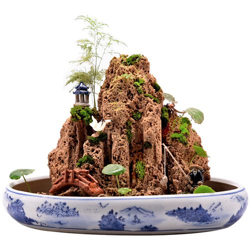 涵瑶伊笑上水石原石山石盆景摆件吸水石送朋友商场公司开业客厅办公室