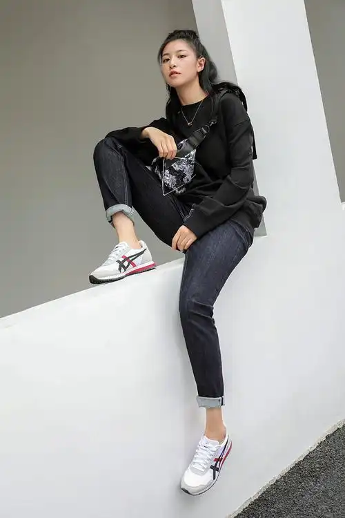 onitsuka tiger/鬼冢虎 男女复古运动休闲鞋 dualio d6k3n