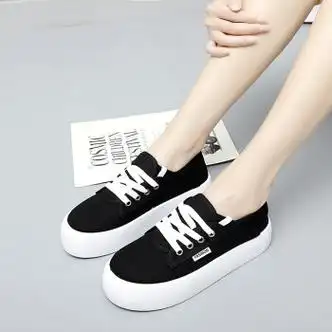 鞋靴>时尚女鞋>女士休闲鞋>女士帆布鞋>361四季款韩版高底俩用帆布鞋