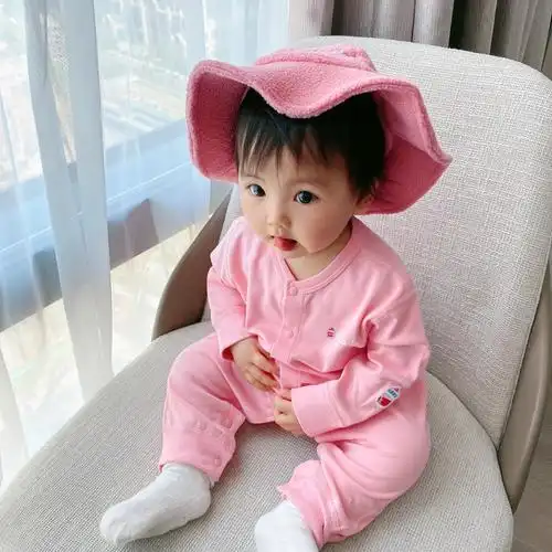 南糖三色叭啦巴啦小仙女小王子女婴儿连体衣服外出包屁衣套装宝宝女