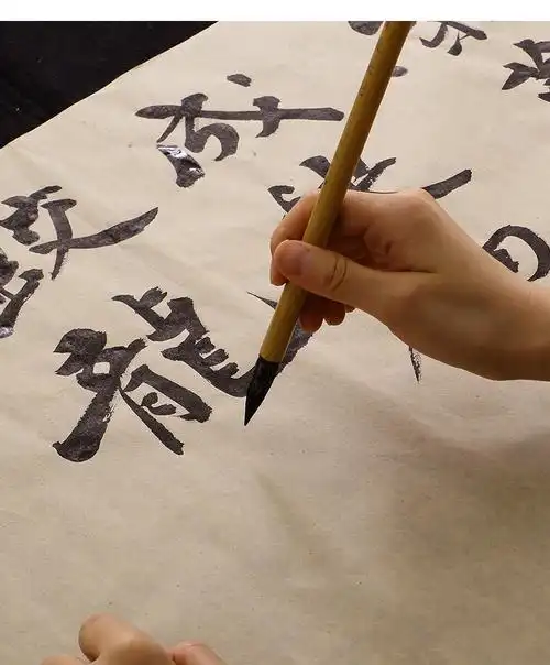 练毛笔字书法练习纸手工竹浆批发八尺屏50235cm100张黄毛边纸练习经济