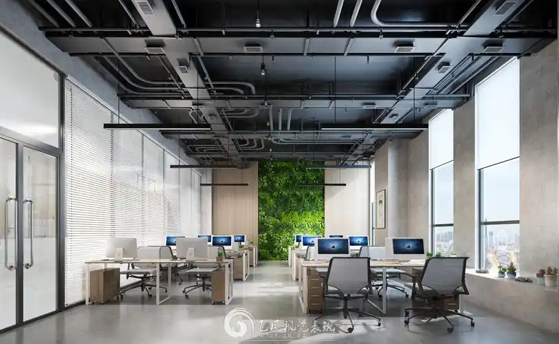 飞凤视觉表现-工业风格办公空间_效果图区_室内设计联盟 - powered by