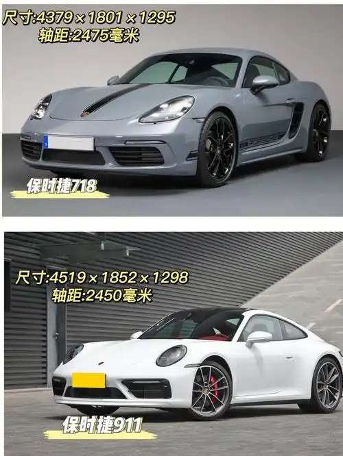 纵向对比跑车保时捷718和保时捷911